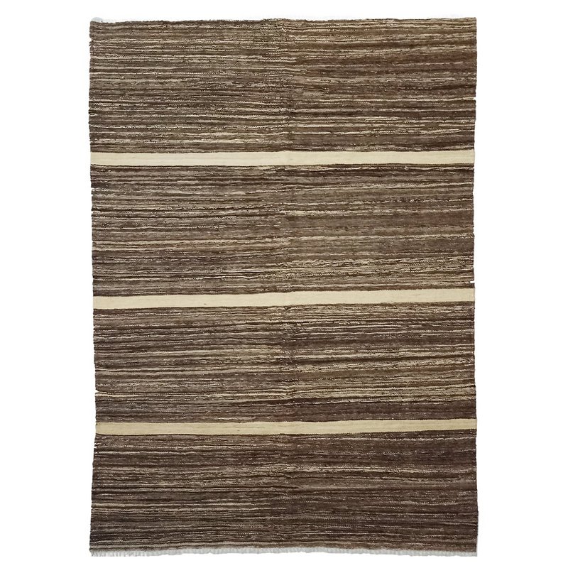 Handgefertigter Kilim-Teppich aus neutralem Zement