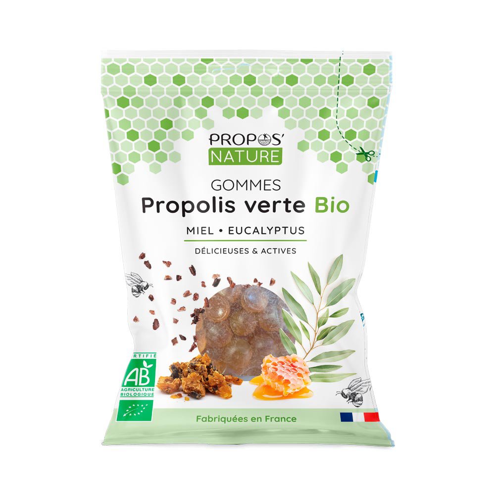 PROPOLIS, HONING & BIOLOGISCHE EUCALYPTUS GOMMEN - KEELPIJN - 45G