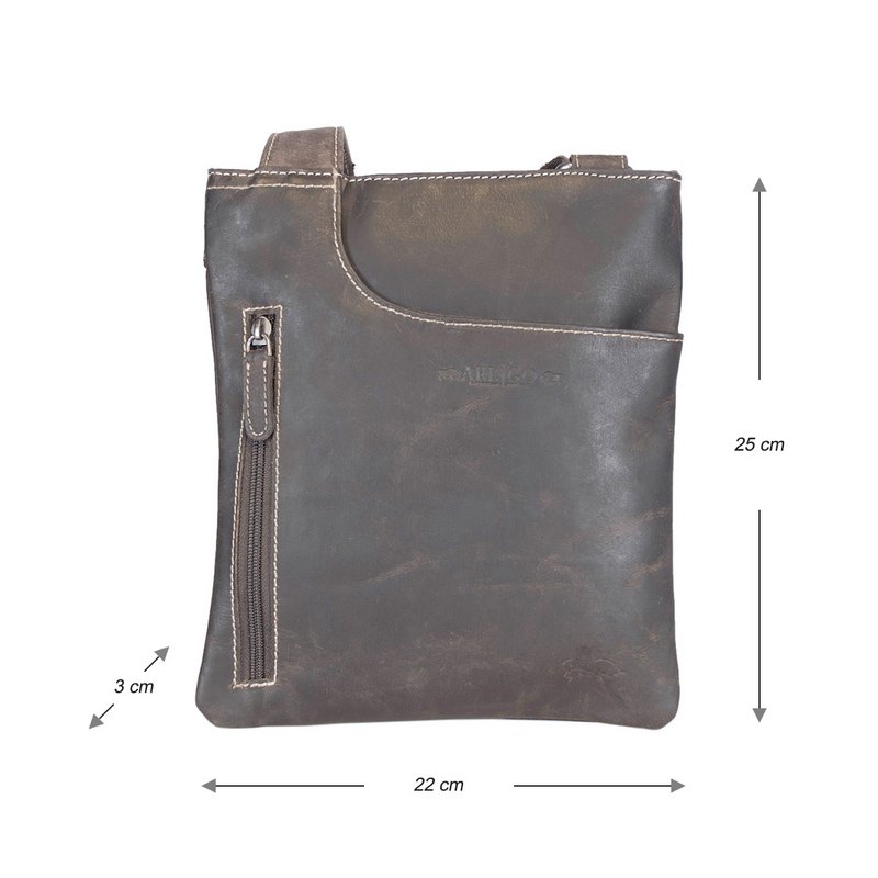 Leder Crossbody Bag - Umhängetasche in 3 verschiedenen Farben Leder
