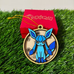 Set aus 9 hölzernen Pokémon-Weihnachtsornamenten, Evoli, buntes Geek-Geschenk, Weihnachtsbaumschmuck, Heimdekoration, umweltfreundliche Weihnachtsdekoration