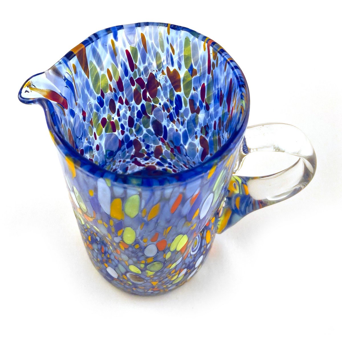 1 Klassisk caraffa i håndblæst og håndlavet glas med Murrine di Murano, "I Colori di Murano" linje 500 ml. Lavet i Italien