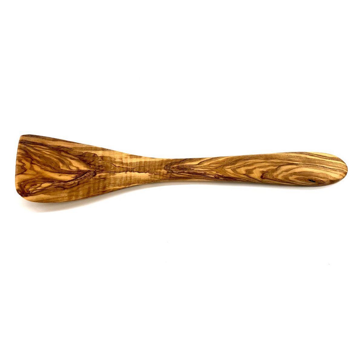Spatule de cuisine 30 cm sans trous en bois d'olivier