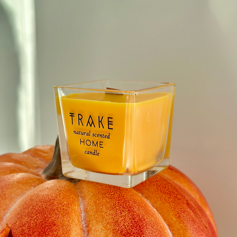 Pumpkin Spice Soy Wax Candle | Cinnamon & Vanilla | Wooden Wick | 250 g