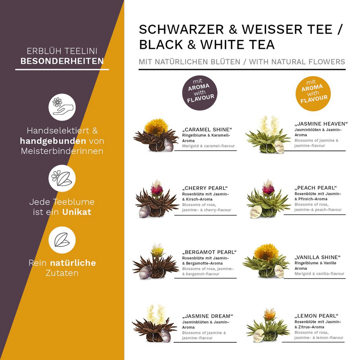 Creano Teelini Geschenkset Holzkiste 12er Sortiment