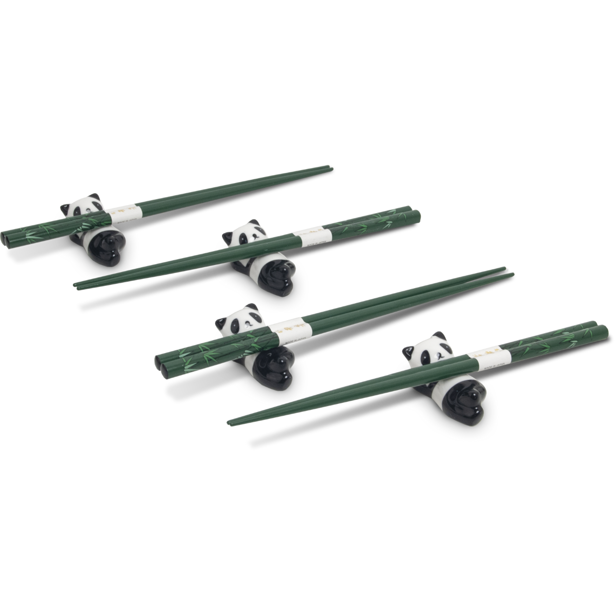 Edo Chopstick Set, 4 pair + stones, Panda, giftbox