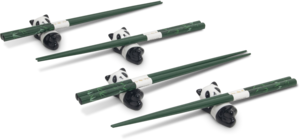 Edo Chopstick Set, 4 pair + stones, Panda, giftbox