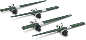Edo Chopstick Set, 4 pair + stones, Panda, giftbox