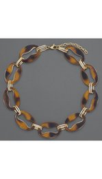 VERSAILLES Tortoiseshell Alternerende Link Chain halskæde