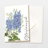 Vouwkaart 'Gefeliciteerd' blauwe bloemen, inclusief envelop