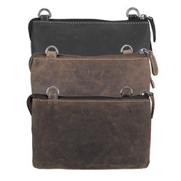 Lille skuldertaske I 3 farver Buffalo Læder - Festivaltaske - Lædertaske Lille - Crossbody taske til kvinder - Str. M