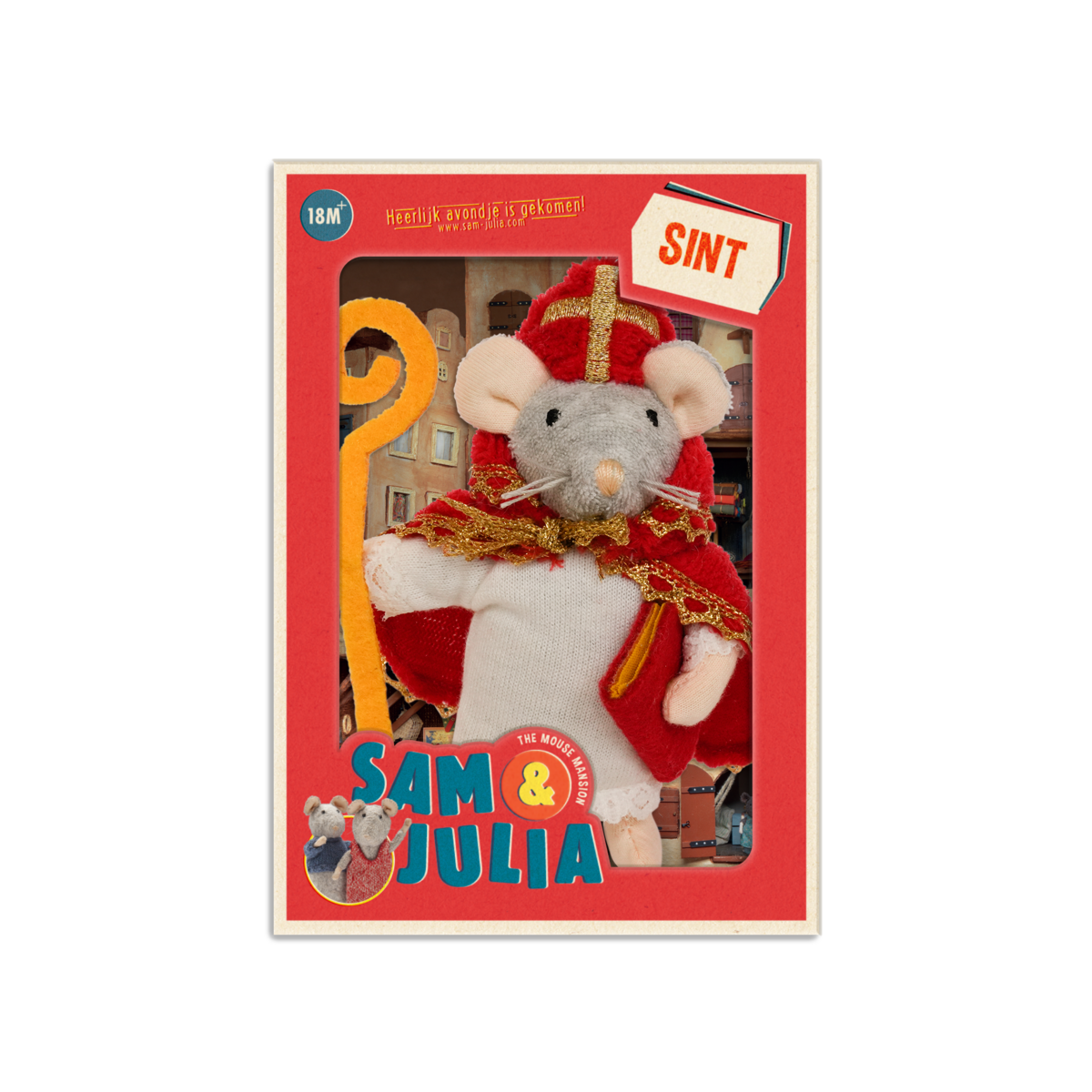 Cuddly toy Mouse Sinterklaas (12 cm) - The Mouse House