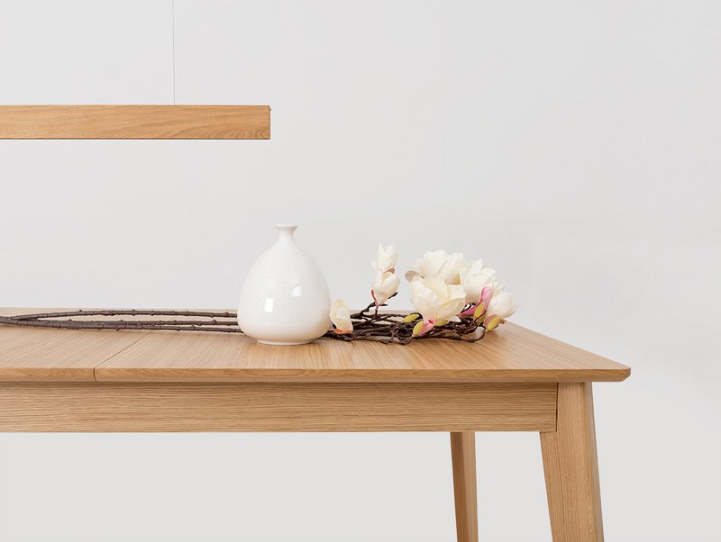 WOODYOU mesa de comedor 160x90 desplegable - roble sólido