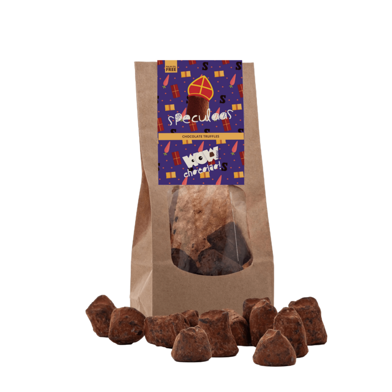 Tartufi di cioccolato Speculoos - Edizione Sinterklaas - Borsa biodegradabile 130g