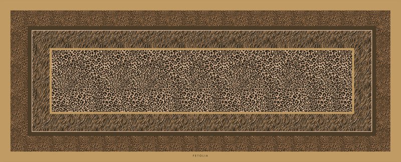 Pañuelo 100% seda Animal Print 180*75cm