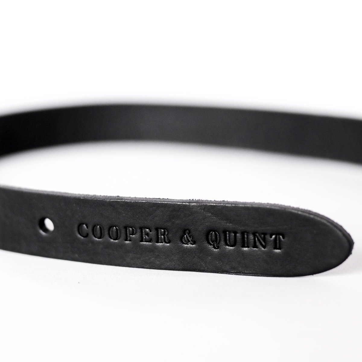 No Fus Collar Dog Leather Nero
