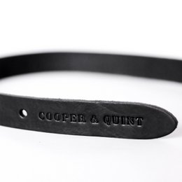No Fus Collar Dog Leather Nero