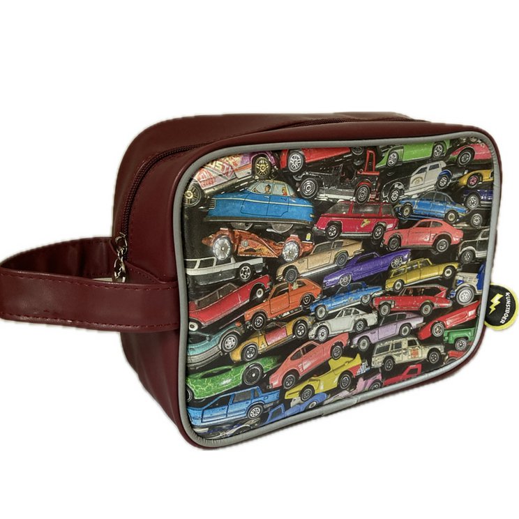 Toiletry bag vintage toy cars