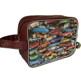 Toiletry bag vintage toy cars