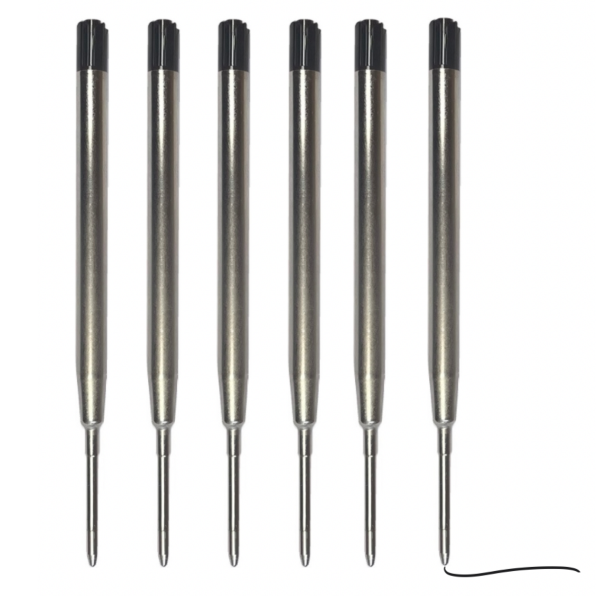 Green -Goose Cork Pen Refill - 6 stykker - sort