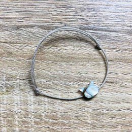Camille parelmoer kinderarmband met verstelbaar zilveren koord