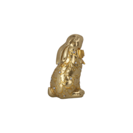 Deko-Hase aus goldenem Harz, H22x14x10