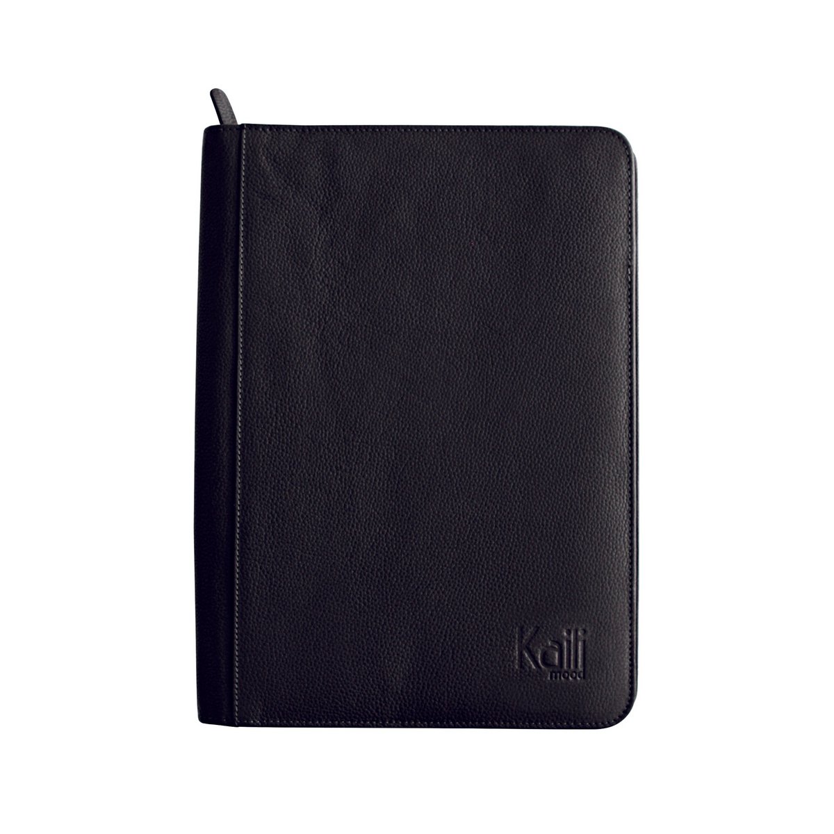 K0002AB | Portablocco in formato A4 in Vera Pelle pieno fiore, grana dollaro - Colore Nero - Dimensioni: cm 24 x 32 x 2 - Confezione: Sacchetto Tnt