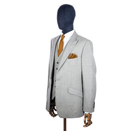 Orange ember knitted tie and pocket square set