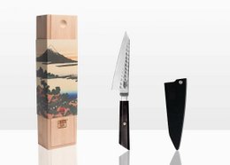 Cuchillo - Bunka Petty con Saya de bambú y caja de bambú - Hoja de 135 mm