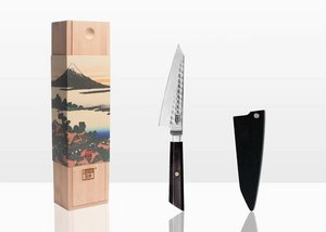 Messer - Bunka Petty mit Bambus-Saya und Bambusbox - 135-mm-Klinge