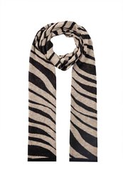 Châle de tigre noir-beige
