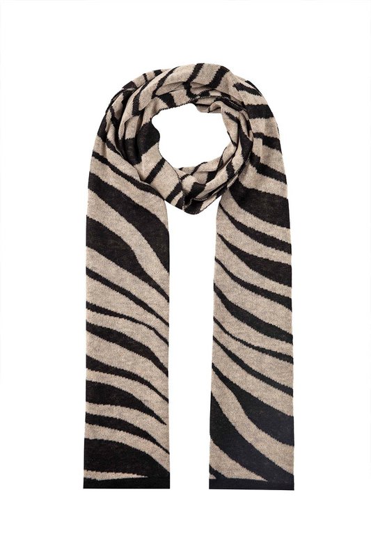 Châle de tigre noir-beige