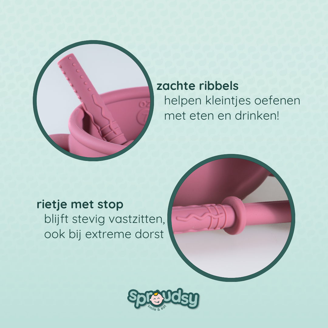 Vaso de práctica para bebé con pajita – Teddy Bear