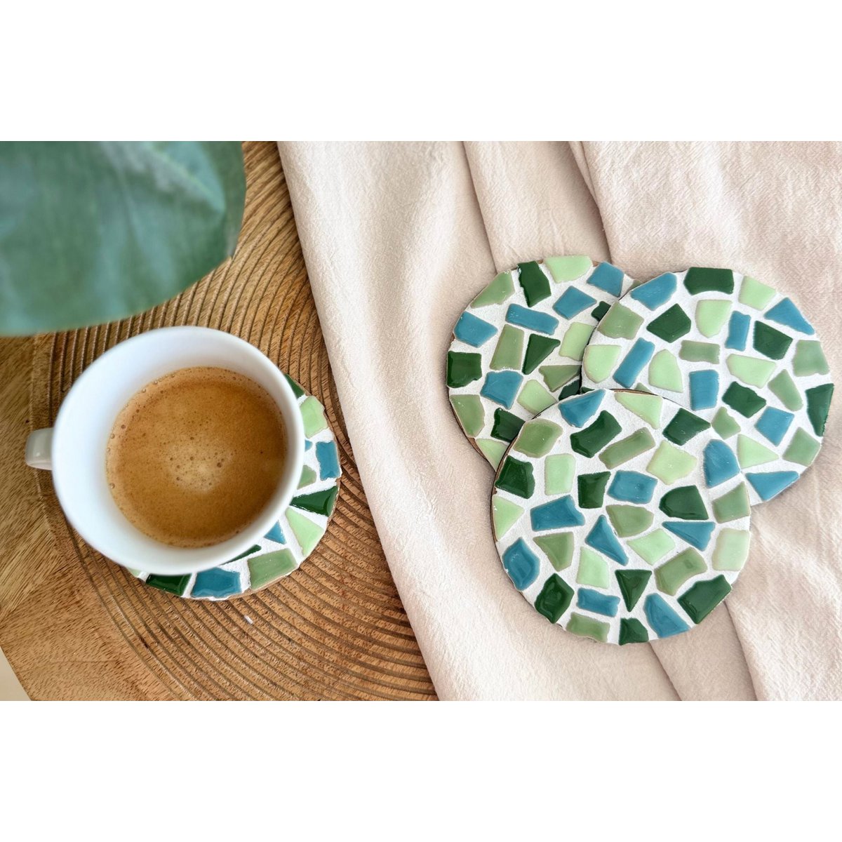 DIY-Paket Mosaik-Untersetzer (inkl. Halter)