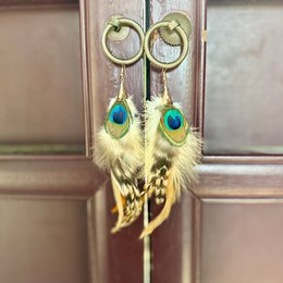 Boucles d'oreilles BOHO avec longues plumes