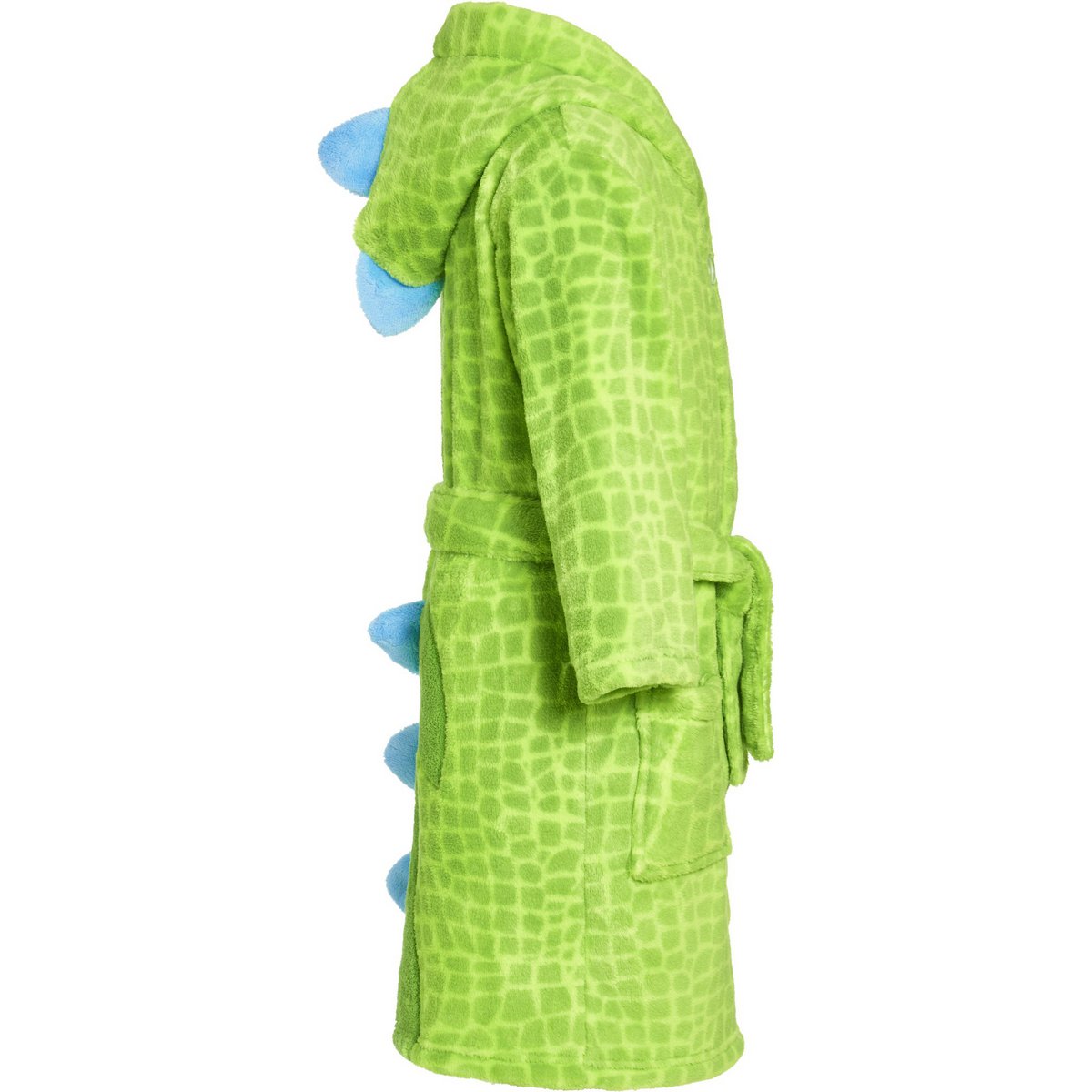 Fleece Bademantel Dino - grün