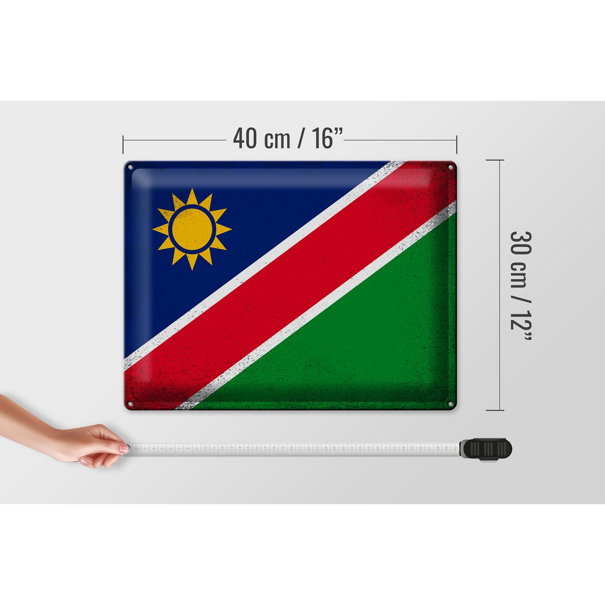 Tin Sign Flag Namibia 40x30cm Flag of Namibia Vintage