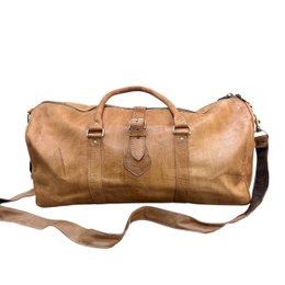 Artisanal Maroccan Leather Weekender – Large Travel Duffel