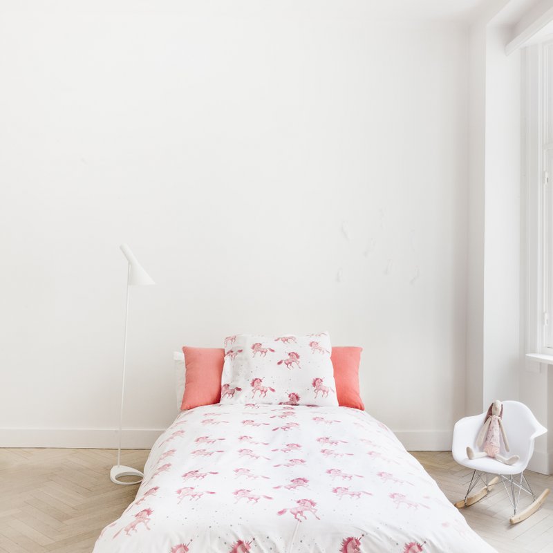 Biancheria da letto unicorno 140 x 200 cm