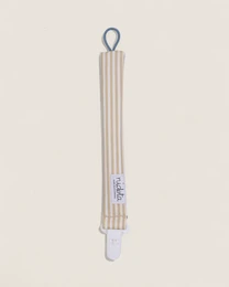 Attache Tétine Classique en coton enduit Bleu Gris
