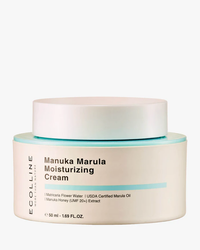 ECOLLINE Clean Beauty Dermocosmetic Moisturizing Cream| Barrier Repair with Manuka Honey & Marula Oil | KOREAN Skincare