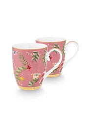 Set/2 Mugs Large La Majorelle Pink 350ml