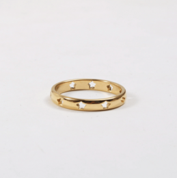 Moon - Cut Out Minimalist Starburst Ring