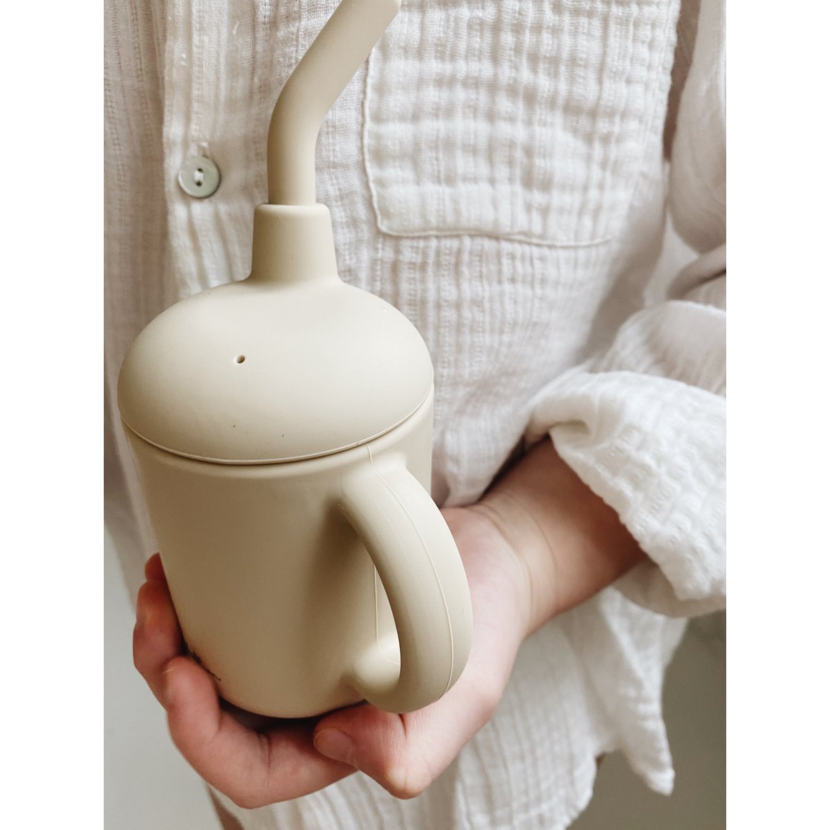 Silicone Sippy Cup - Oyster Beige