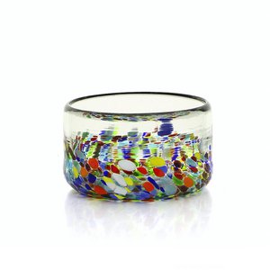 Cerlnishle made of oral blown glass confetti