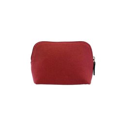 K0026XB | Pochette for Woman in Canvas/Genuine Full Grain Volanata Leather - Color Bordeaux/Dark Brown. Zip closure. Dimensions: 17 x 13 x 6.5 cm - Packaging: Tnt bag