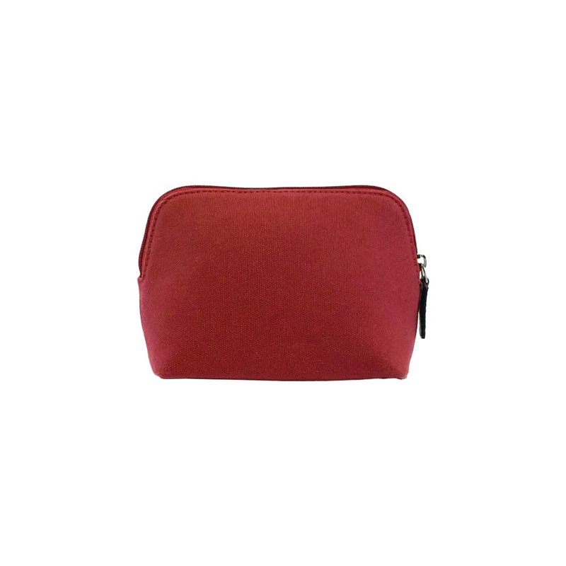 K0026XB | Pochette for Woman in Canvas/Genuine Full Grain Volanata Leather - Color Bordeaux/Dark Brown. Zip closure. Dimensions: 17 x 13 x 6.5 cm - Packaging: Tnt bag