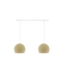 Cotton Ball Lights Podwójna lampa wisząca - Trzy czwarte Kremowa