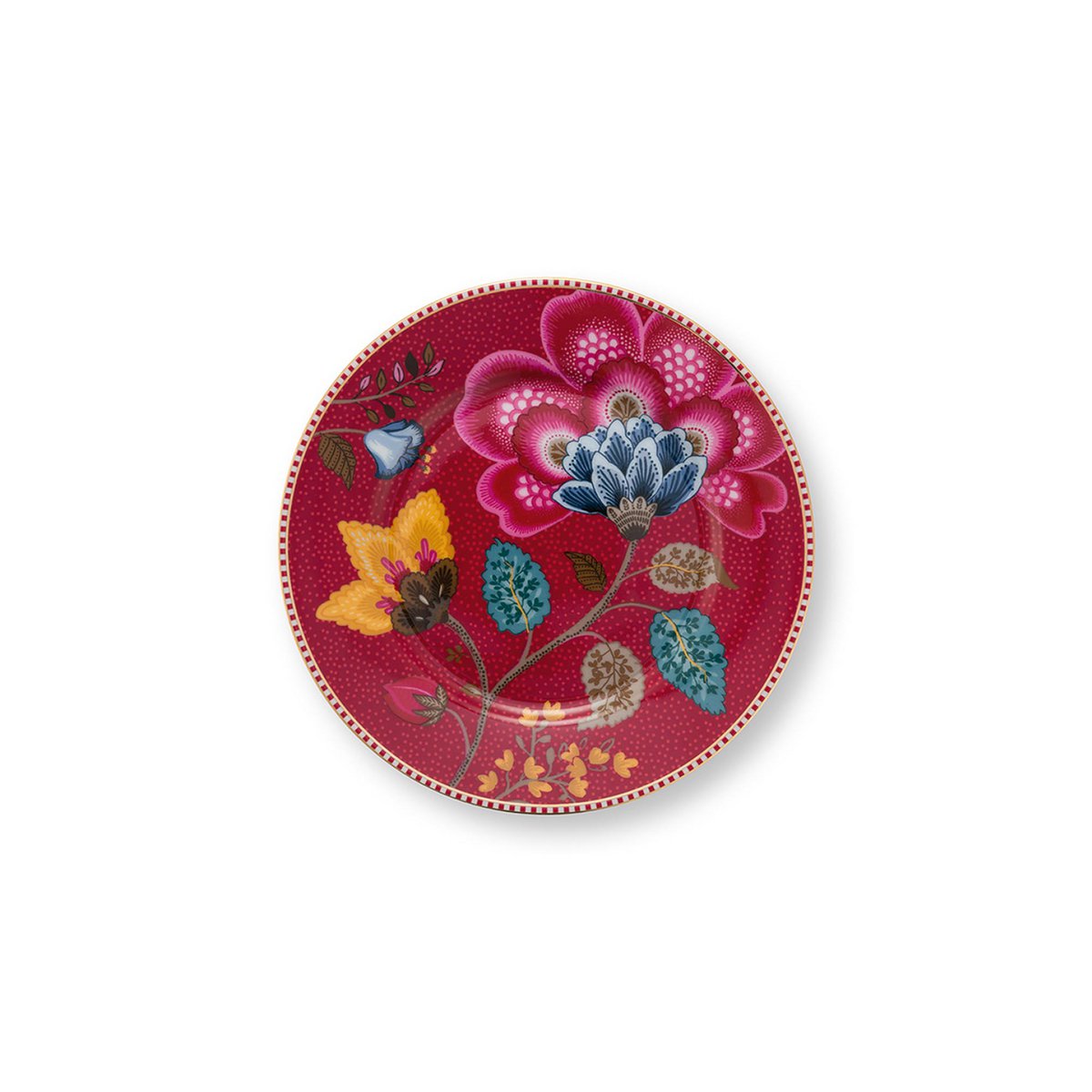 Plate Blooming Tales Fantasy Dark Red 17cm