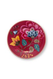 Plate Blooming Tales Fantasy Dark Red 17cm