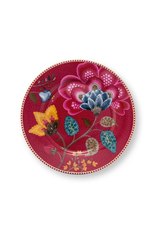 Plate Blooming Tales Fantasy Dark Red 17cm